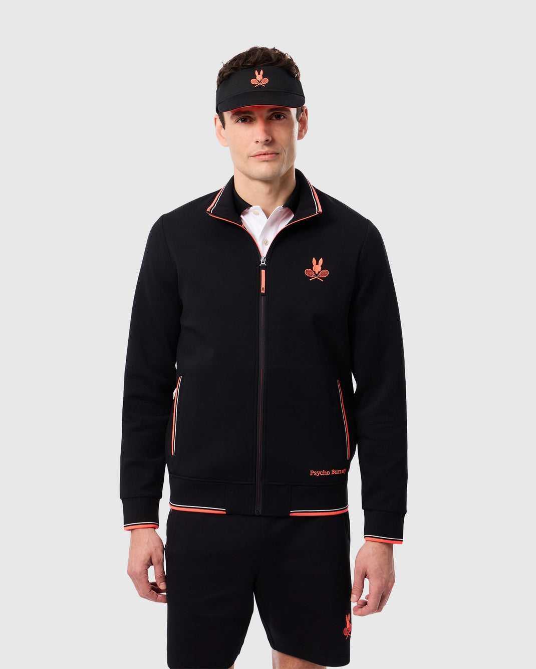 Vestes Psycho Bunny Courtside Track Jacket Noir Homme | UTS-76650895